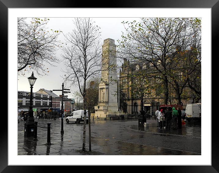 A Rainy Day in Preston Framed Mounted Print by Jacqui Kilcoyne