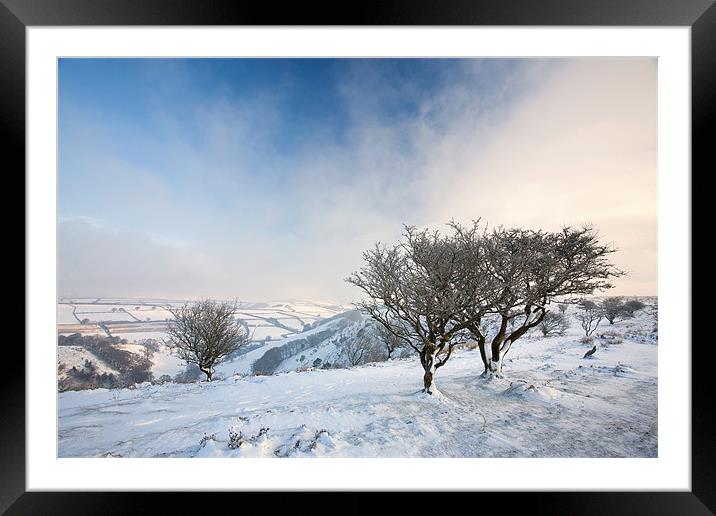 Snow On Winsford Hill Framed Mounted Print by Andrew Wheatley