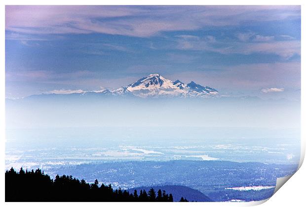 Mount Baker ,Washington state USA Print by Elaine Manley
