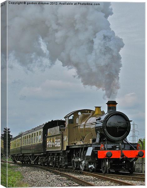 GWR tender engine in full steam Canvas Print by Gordon Dimmer