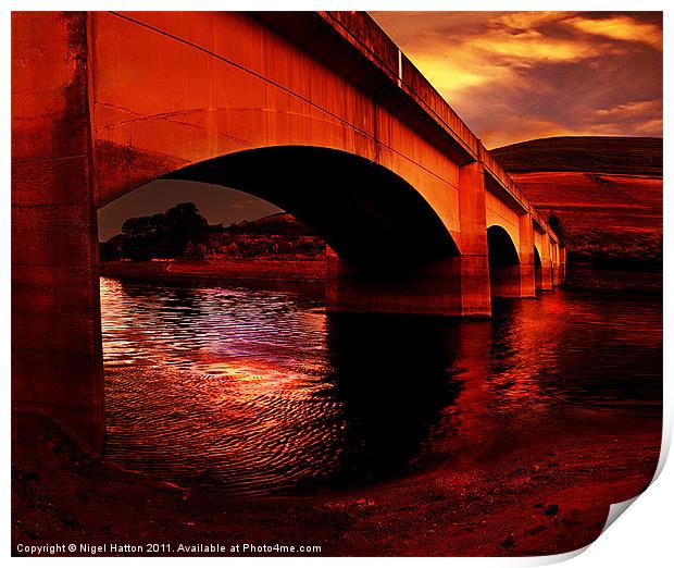 Yorkshire Bridge Sun Rise Print by Nigel Hatton