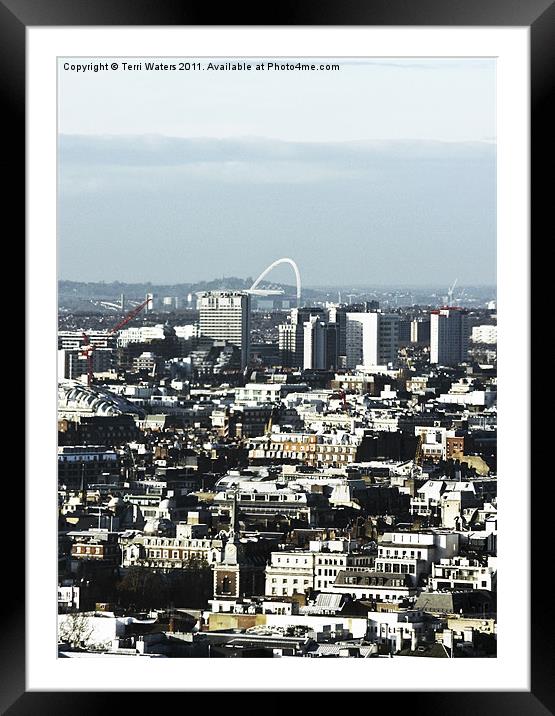 Wembley Arch on London Skyline Framed Mounted Print by Terri Waters