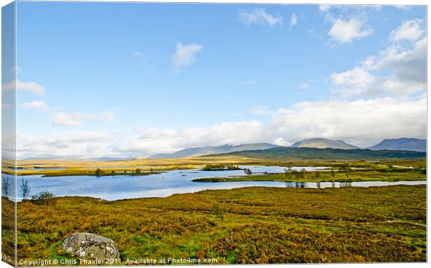 View over Loch Ba Canvas Print by Chris Thaxter