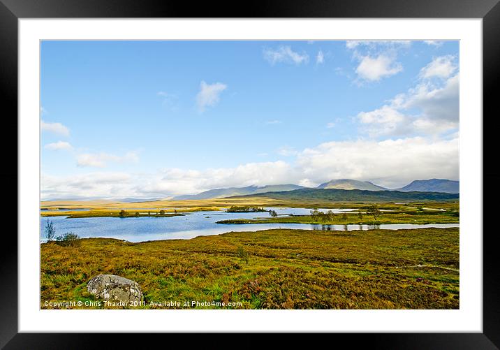 View over Loch Ba Framed Mounted Print by Chris Thaxter