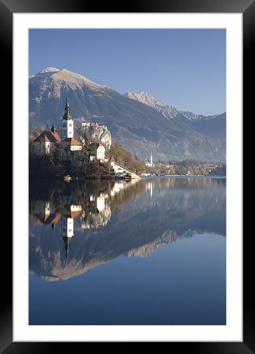Morning at Lake Bled Framed Mounted Print by Ian Middleton