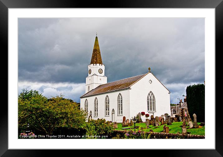 The White Church Framed Mounted Print by Chris Thaxter