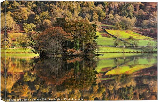 Morning Reflections, Rydalwater Canvas Print by Jason Connolly
