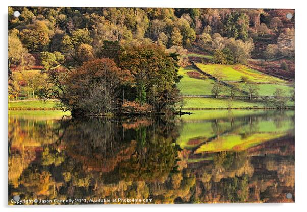Morning Reflections, Rydalwater Acrylic by Jason Connolly