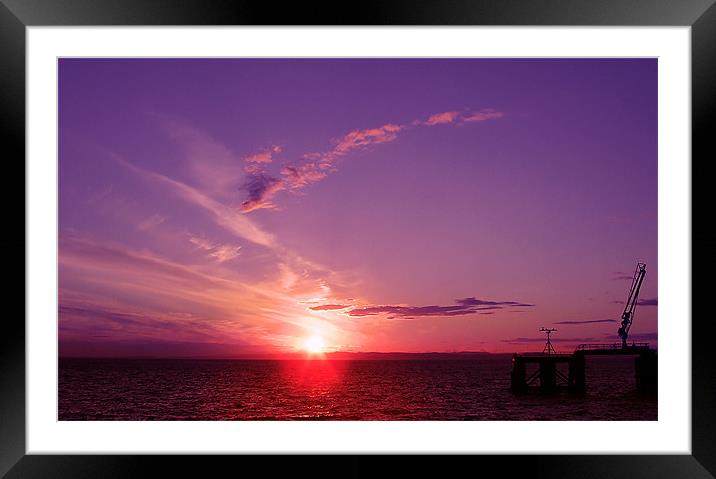 Sunset at Port Seton Framed Mounted Print by Kevin Dobie