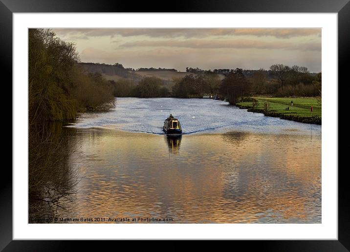 The Thames at Pangbourne Framed Mounted Print by Matthew Bates