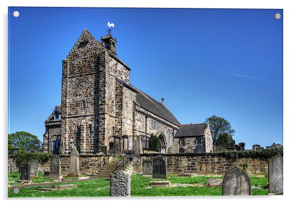 Kirkliston Parish Church Acrylic by Tom Gomez