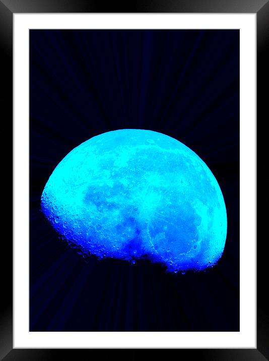 Blue Moon Framed Mounted Print by Louise Godwin