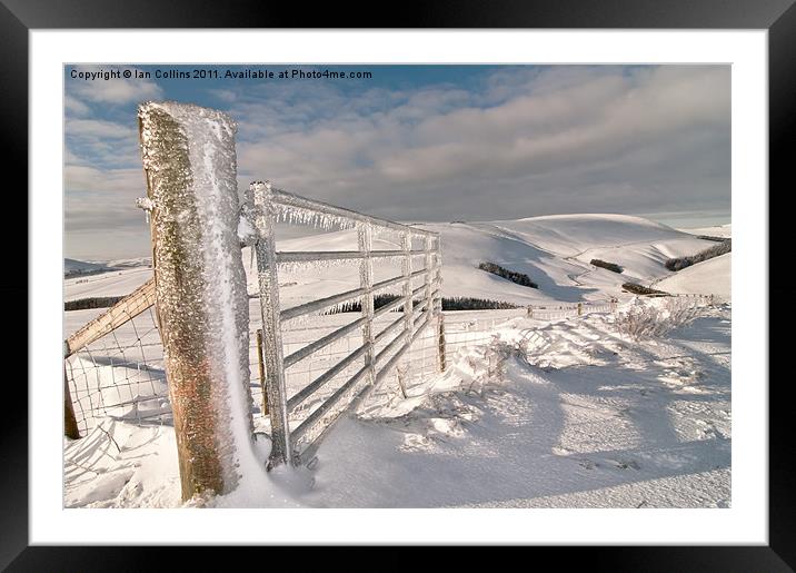 Frozen Gate Framed Mounted Print by Ian Collins
