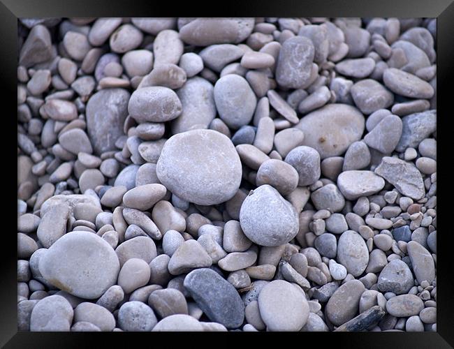 BEACH STONES Framed Print by radoslav rundic