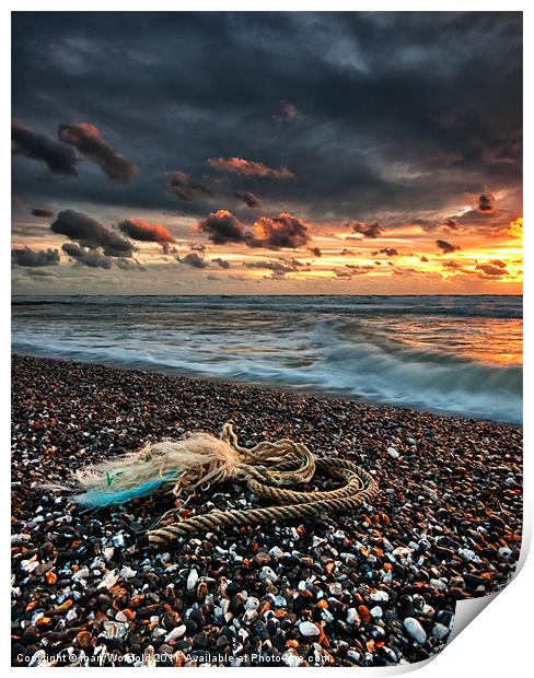 A Rope SunSet Print by mark Worsfold