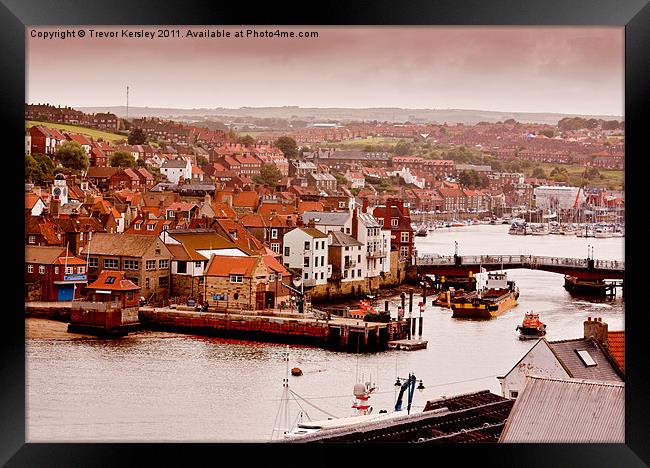 Whitby Town Framed Print by Trevor Kersley RIP