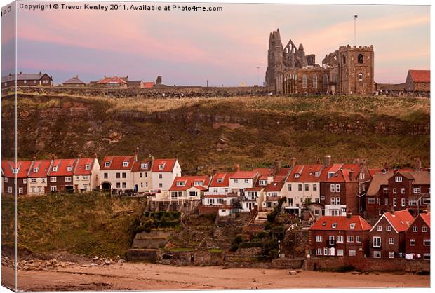 Whitby Town Canvas Print by Trevor Kersley RIP