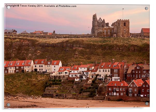 Whitby Town Acrylic by Trevor Kersley RIP