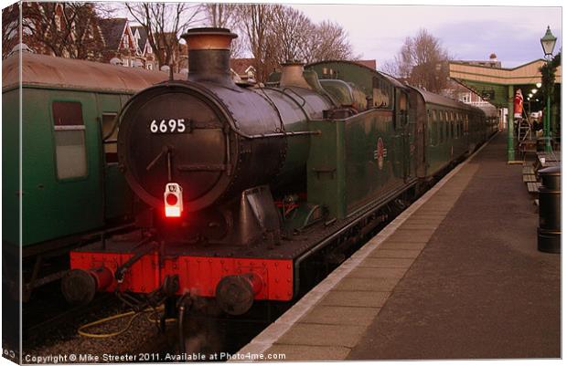 6695 at Swanage Station Canvas Print by Mike Streeter