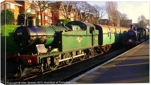 6695 at Swanage Station 2 Canvas Print by Mike Streeter