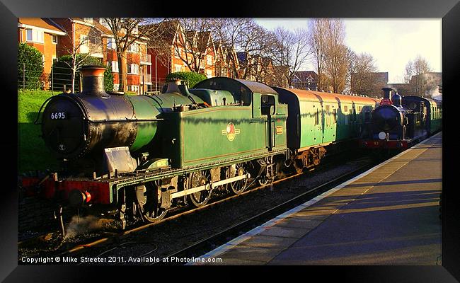 6695 at Swanage Station 2 Framed Print by Mike Streeter