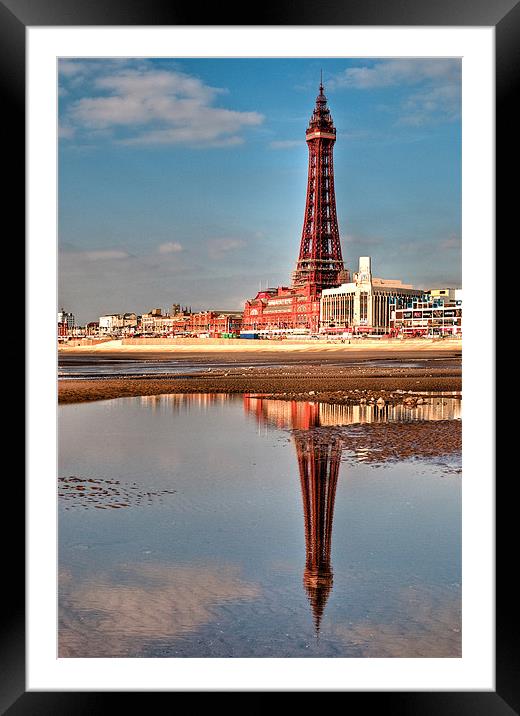 Blackpool Tower Reflections Framed Mounted Print by Jeni Harney