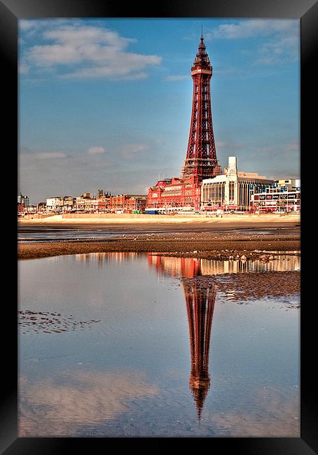 Blackpool Tower Reflections Framed Print by Jeni Harney