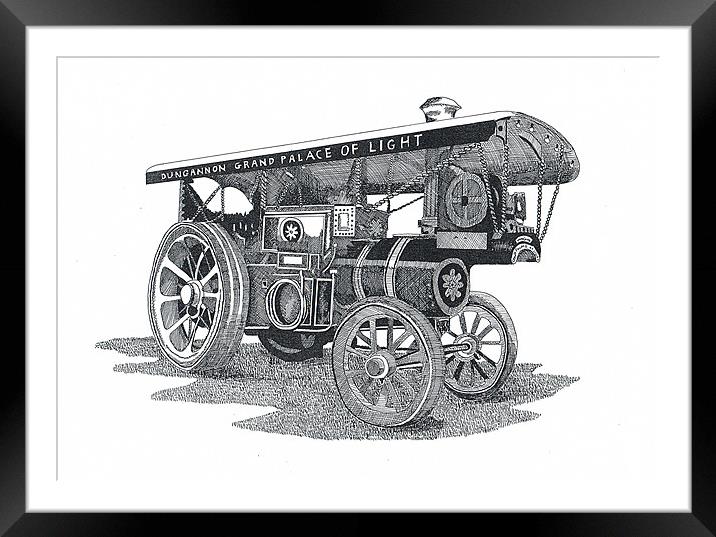 Steam Traction Engine Framed Mounted Print by Gordon and Gillian McFarland