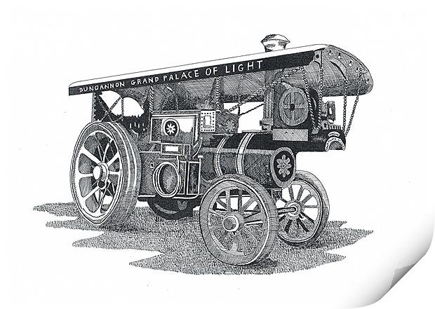 Steam Traction Engine Print by Gordon and Gillian McFarland