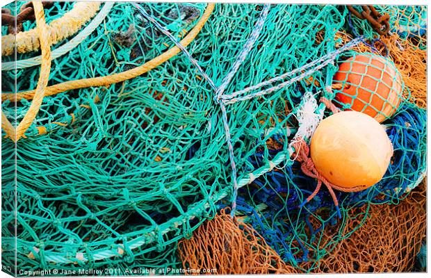 Colourful Pile of Fishing Nets Canvas Print by Jane McIlroy
