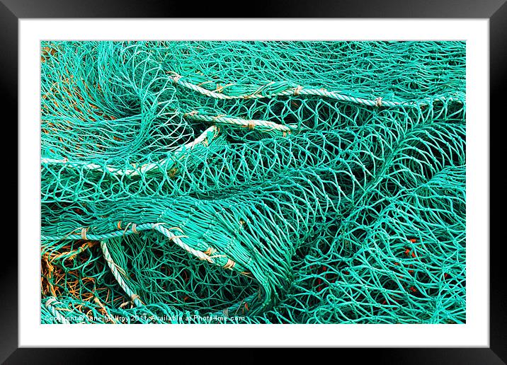 Colourful Pile of Fishing Nets Framed Mounted Print by Jane McIlroy