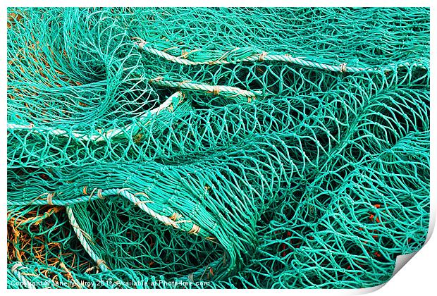 Colourful Pile of Fishing Nets Print by Jane McIlroy