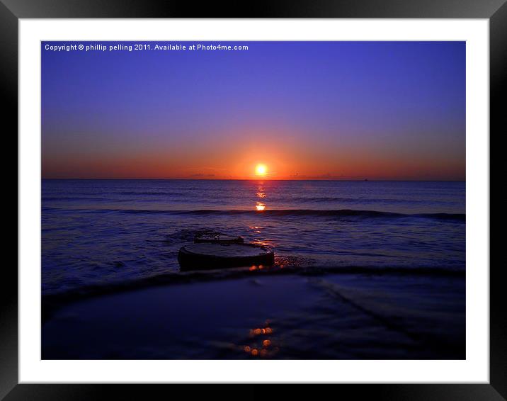 Ocean Sunrise Framed Mounted Print by camera man