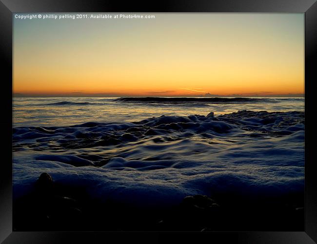 Sunrise surf Framed Print by camera man