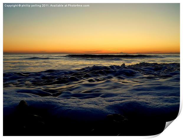 Sunrise surf Print by camera man