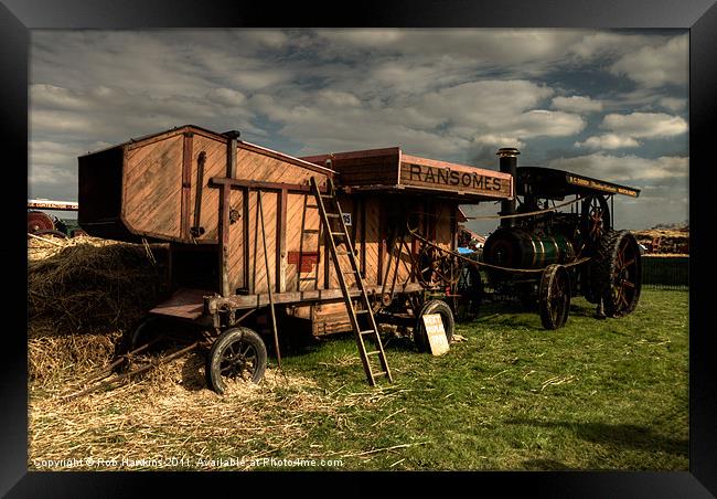 Steam Threshing Framed Print by Rob Hawkins