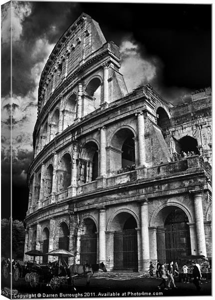 The Colosseum Rome Canvas Print by Darren Burroughs