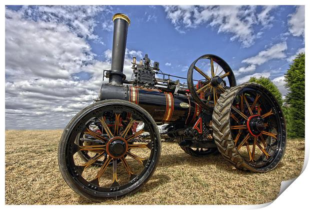 Steam traction engine Print by Tony Bates