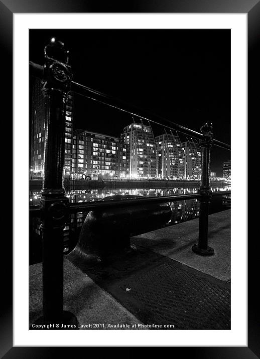 Salford Quay Hand Rails Framed Mounted Print by James Lavott