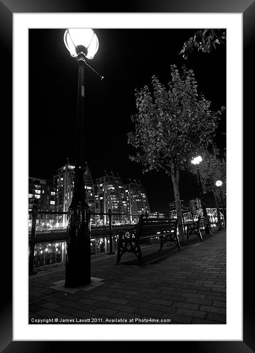 Lamp Stand At the Quays Framed Mounted Print by James Lavott