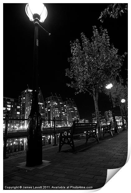 Lamp Stand At the Quays Print by James Lavott