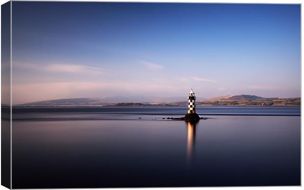 Lighthouse on Firth of Clyde Canvas Print by Grant Glendinning
