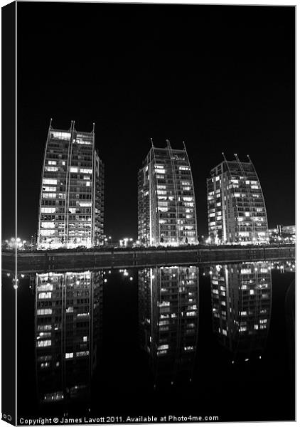 Salford Quays Towers Canvas Print by James Lavott