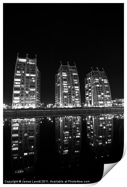 Salford Quays Towers Print by James Lavott