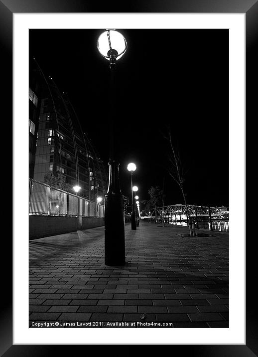 Streets OF Salford Quays Framed Mounted Print by James Lavott