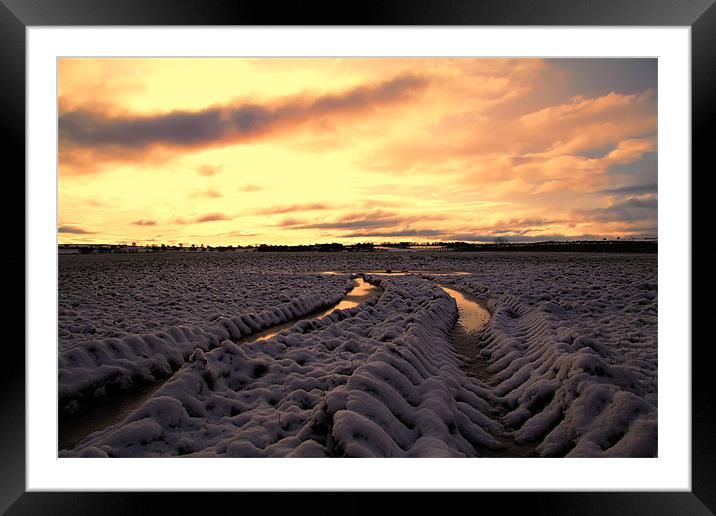snowy sunrise Framed Mounted Print by Northeast Images