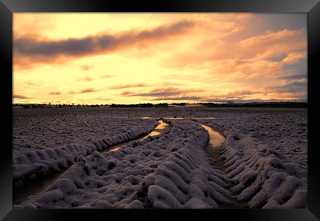 snowy sunrise Framed Print by Northeast Images