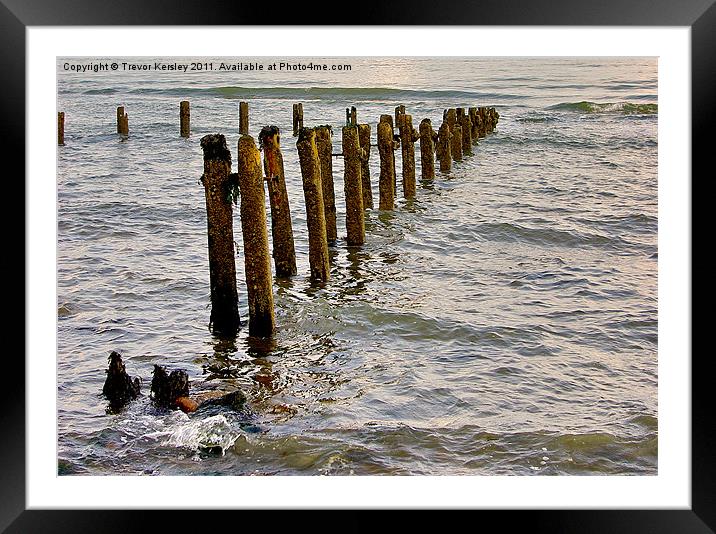 Sea Defence - North Sea Framed Mounted Print by Trevor Kersley RIP