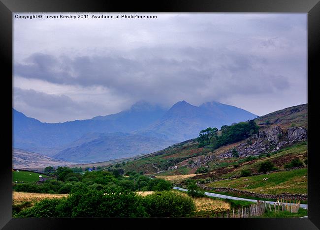 Snowdon through the Clouds Framed Print by Trevor Kersley RIP