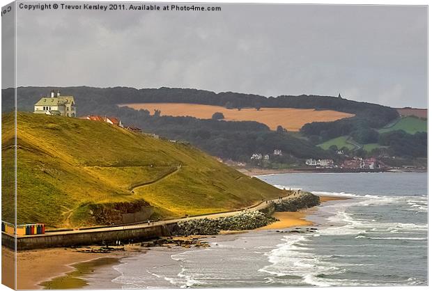 The View to Sandsend Canvas Print by Trevor Kersley RIP